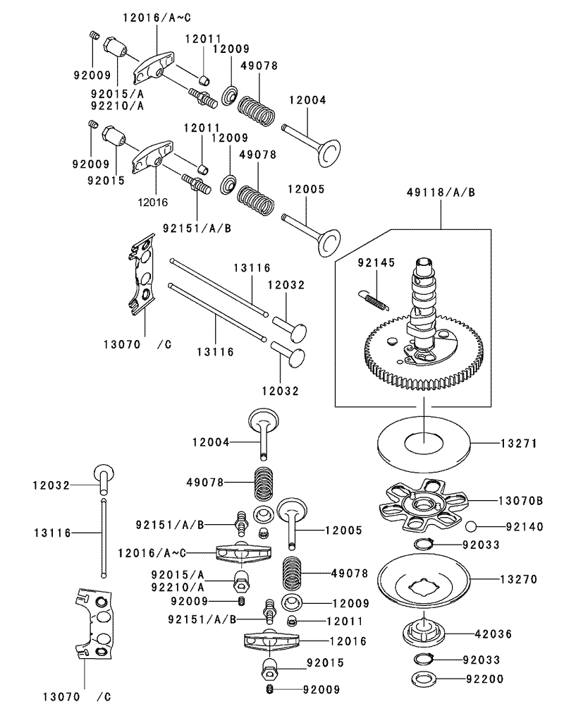 ValveCamshaft Assembly Kawasaki FH601V DS06