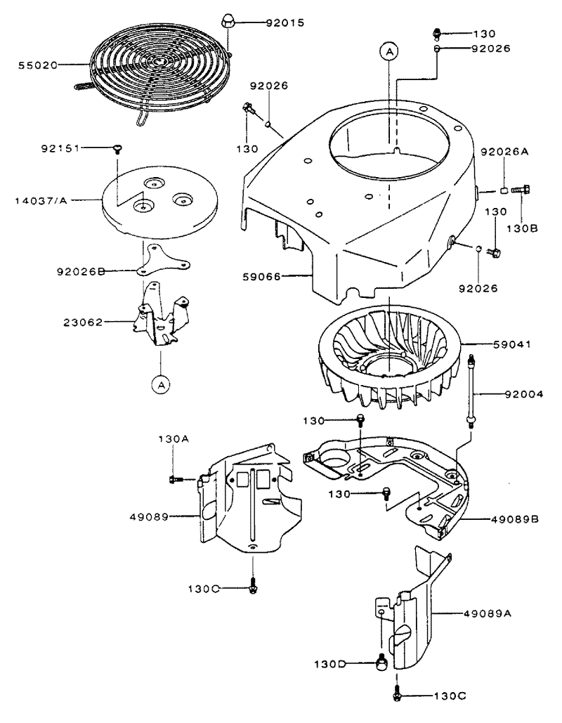 Cooling Equipment Assembly Kawasaki FH601V DS06