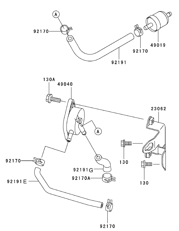Fuel TankFuel Valve Assembly Kawasaki FH601V DS06