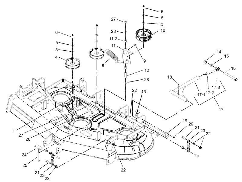 Idler PulleyLift Strut Chain Assembly