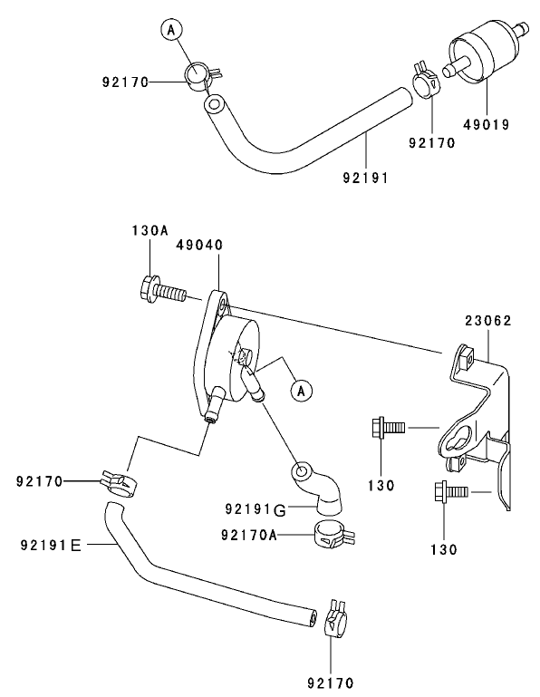 Fuel TankFuel Valve Assembly Kawasaki FH601V DS06
