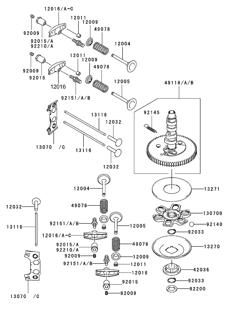 ValveCamshaft Assembly Kawasaki FH601V DS06