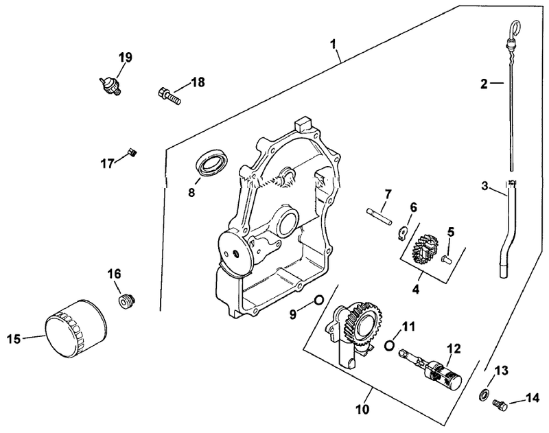 Oil Panlubrication Kohler Engine Ch20s 64582