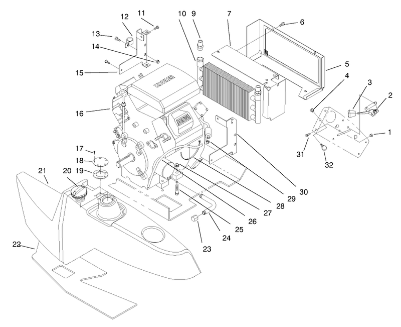 Engine and Fuel Tank