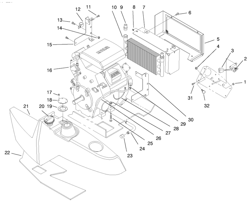 Engine and Fuel Tank