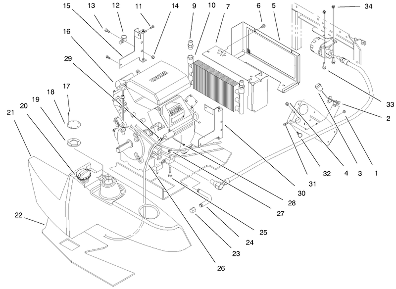 Engine and Fuel Tank