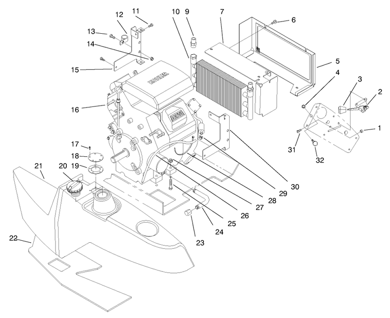 Engine and Fuel Tank