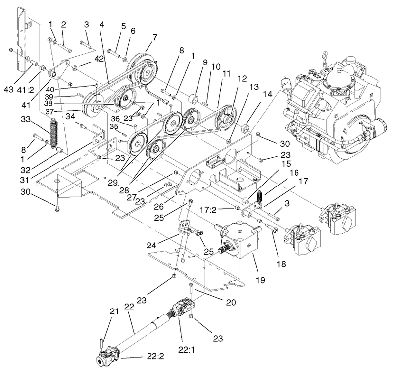 Pto And Hydro Drive Assembly