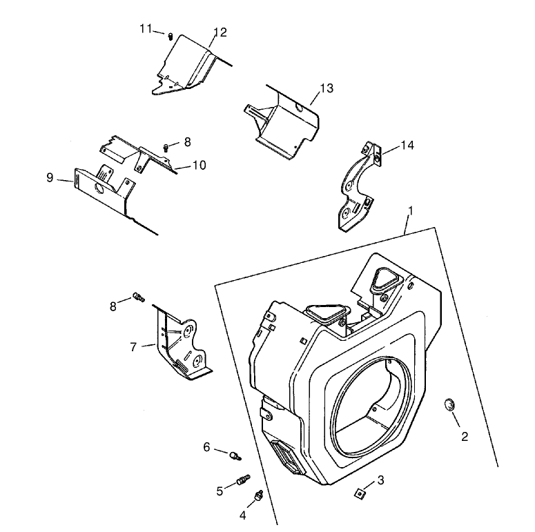 Blower Housing and Baffles kohler Ch20s Ps64644