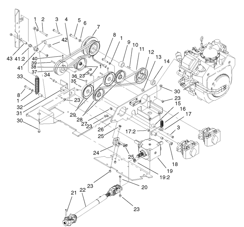 Pto And Hydro Drive Assembly
