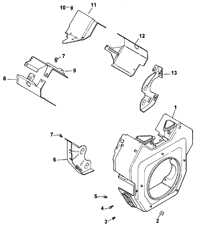 Blower Housing and Baffles kohler Ch25s Ps68656