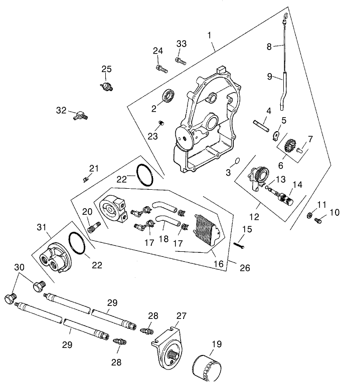 Oil Panlubrication kohler Ch25s Ps68656