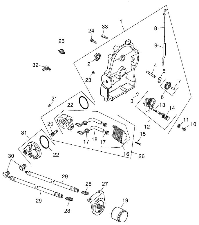 Oil Panlubrication kohler Ch25s Ps68656