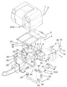 Air Cleaner and Bagger Frame Assembly