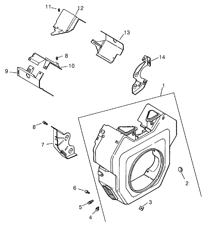 Blower Housing and Baffles kohler Ch20s Ps64644