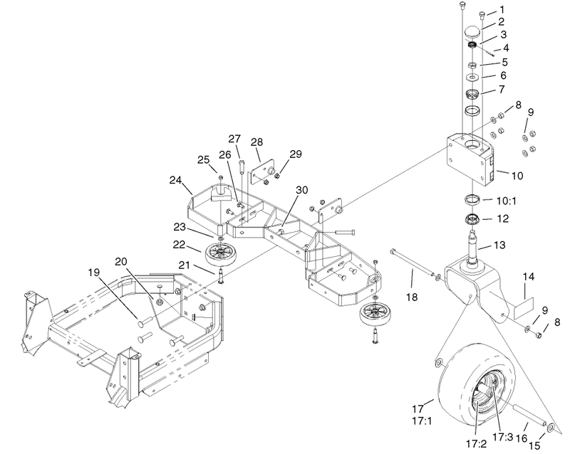 Tail Wheel And Bumper Assembly