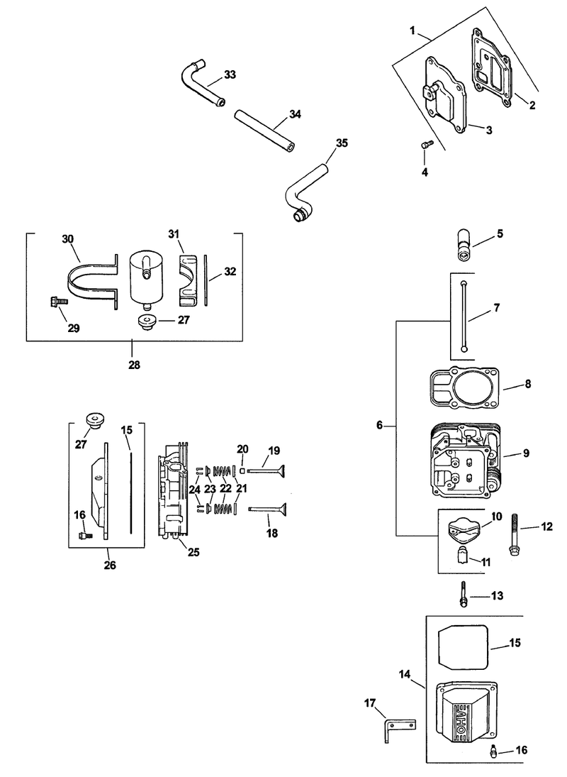 Headvalvebreather Assembly cv23 75526 Kohler