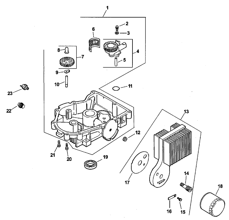 Oil Panlubrication Assembly cv23 75526 Kohler
