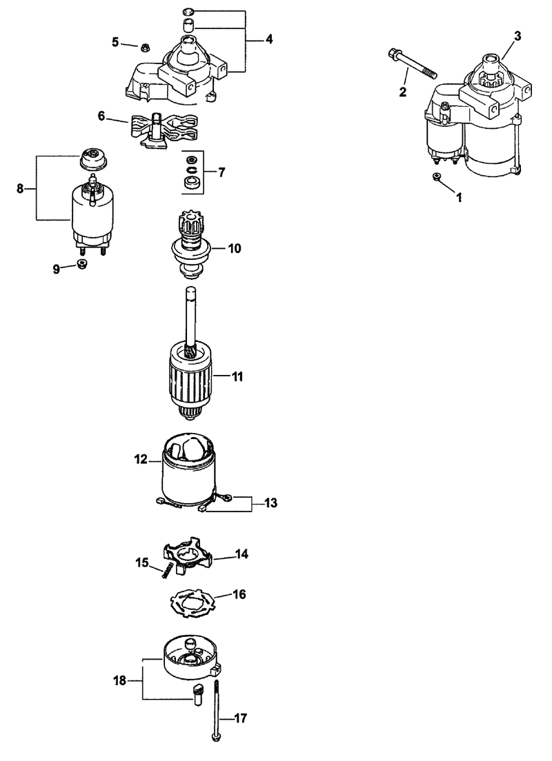 Starting System Assembly cv23 75526 Kohler