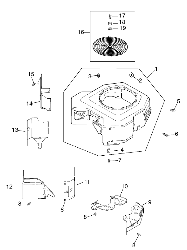 Group 6 Blower Housing Assembly Kohler CV23S PS75560