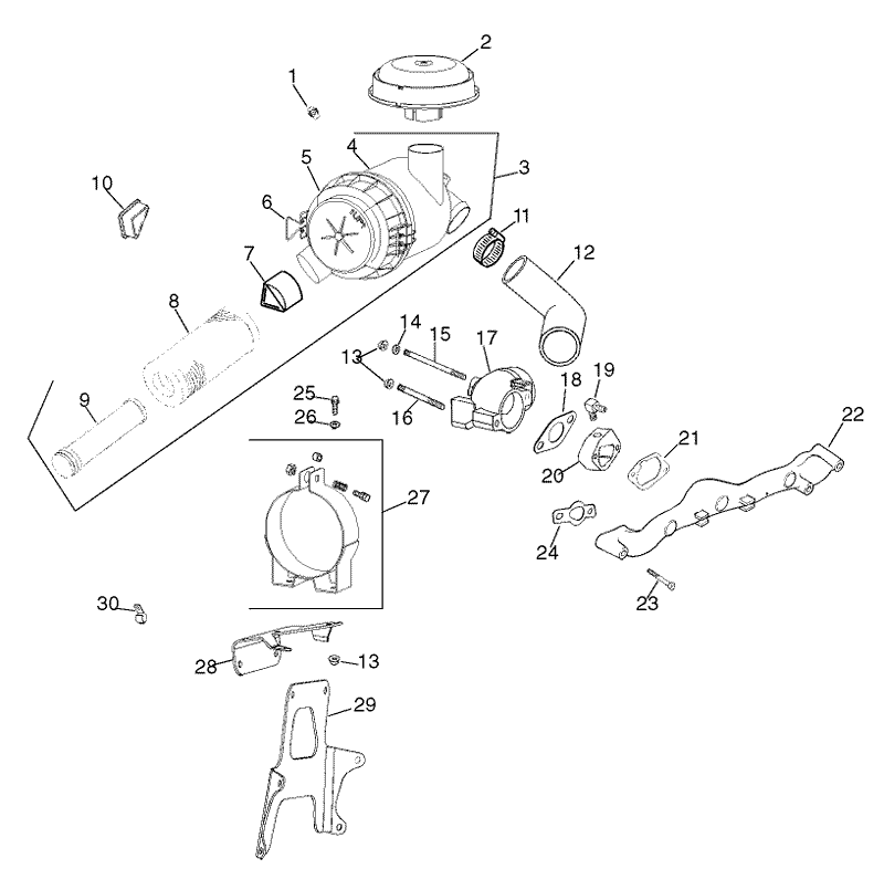 Air IntakeFiltration Assembly Kohler CV23S PS75560