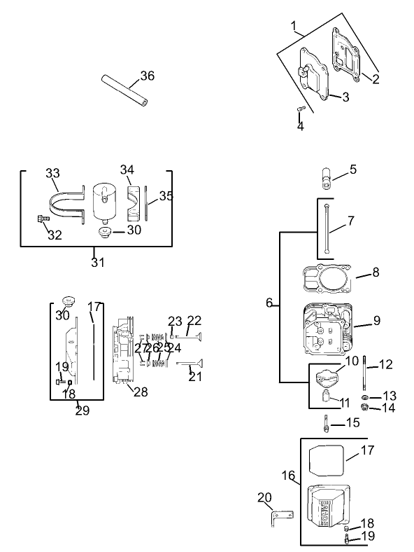 HeadValveBreather Assembly Kohler CV23S PS75560