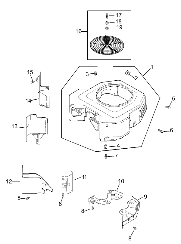 Blower Housing Assembly Kohler CV23S 75560