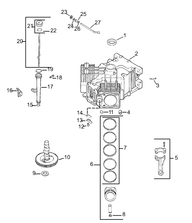 Crankcase Assembly Kohler CV23S 75560