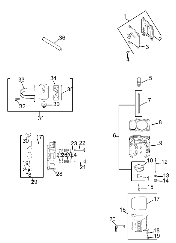 HeadValveBreather Assembly Kohler CV23S 75560