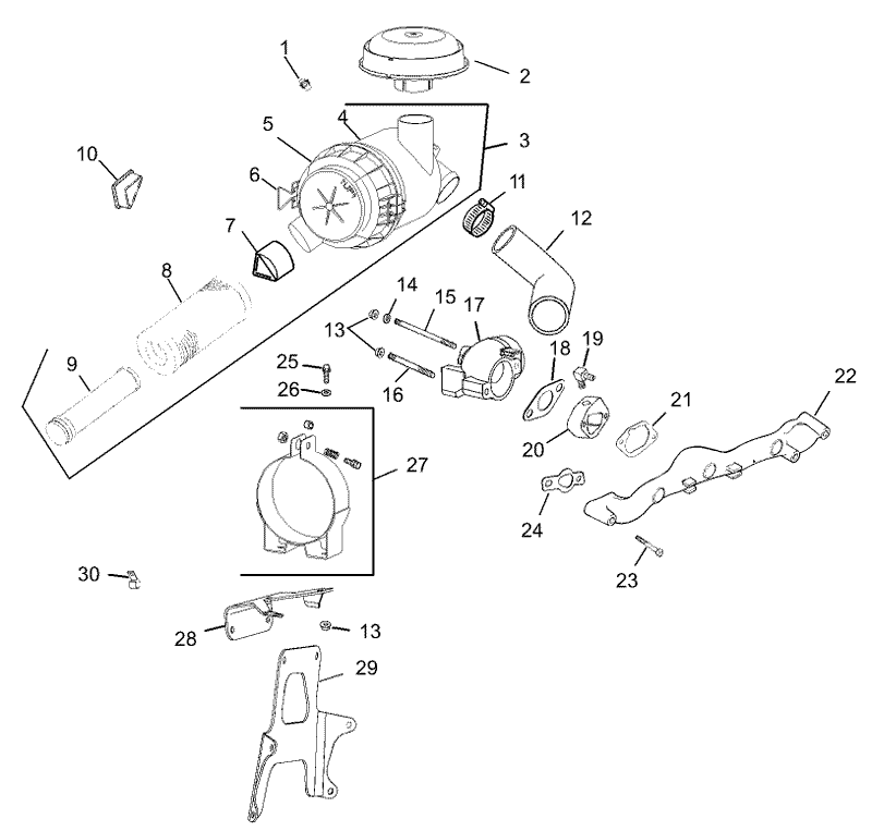 Air IntakeFiltration Assembly Kohler CV23S PS75560
