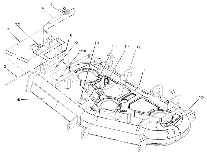 Deck and Deflector Assembly No 106 5876