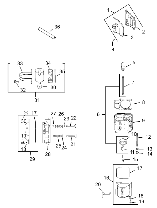 HeadValveBreather Assembly Kohler CV23S PS75560