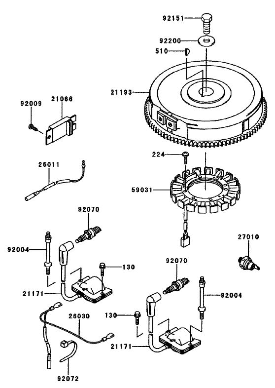 Electric Equipment Assembly Kawasaki Fh680v As10