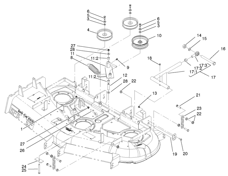 Idler Pulleylift Strut Chains Assembly