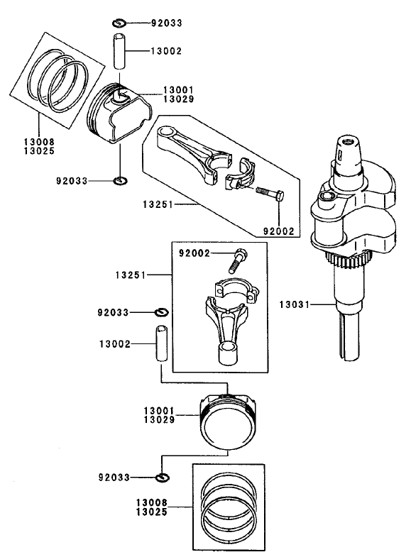 Pistoncrankshaft Assembly Kawasaki Fh680v As10