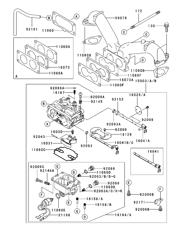 Carburetor Assembly Kawasaki FH680V CS10