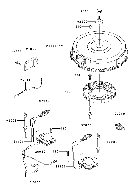 Electric Equipment Assembly Kawasaki FH680V CS10