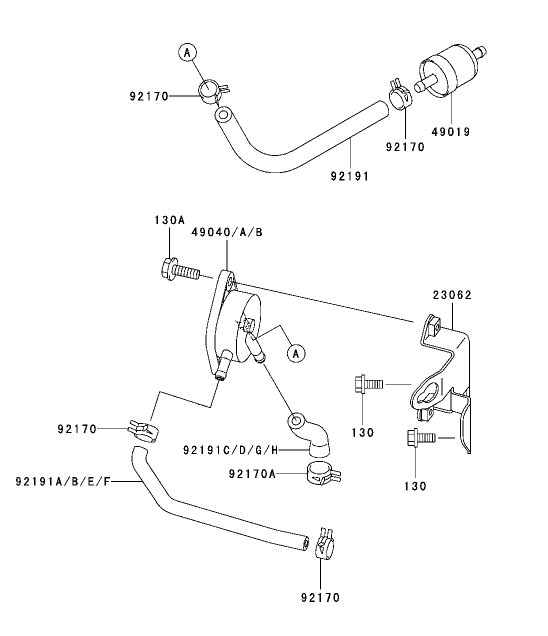 Fuel TankFuel Valve Assembly Kawasaki FH680V CS10