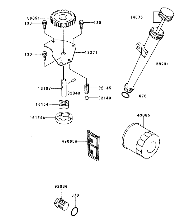 Lubrication Equipment Assembly Kawasaki FH680V CS10