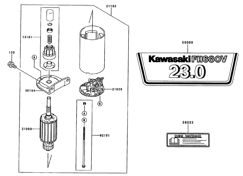 StarterDecals Assembly Kawasaki FH680V CS10