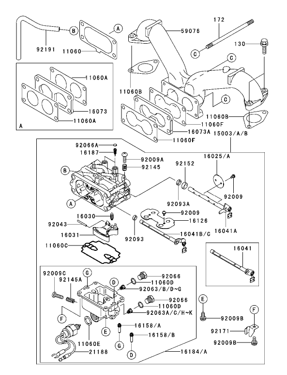 Carburetor Assembly Kawasaki FH680V CS10