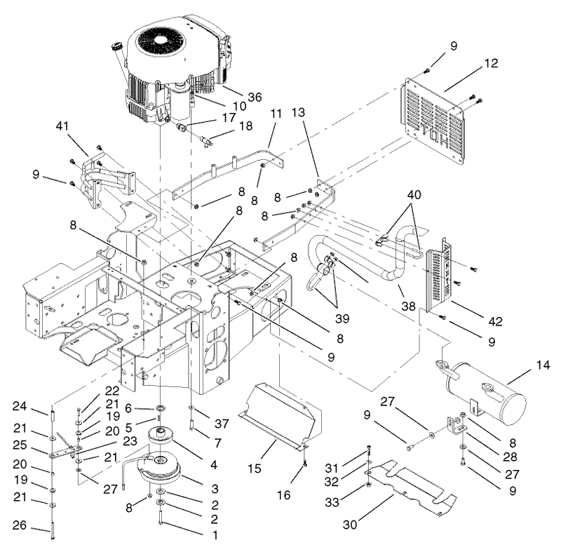 Engine and Clutch Assembly