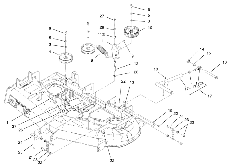 Idler PulleyLift Strut Chain Assembly