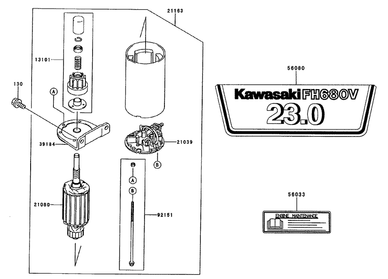 StarterDecals Assembly Kawasaki FH680V CS10