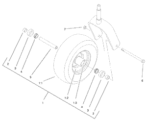 Caster Wheel Assembly No 1-634662