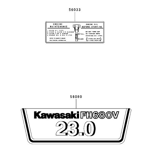 Decal Assembly Kawasaki FH680V AS21