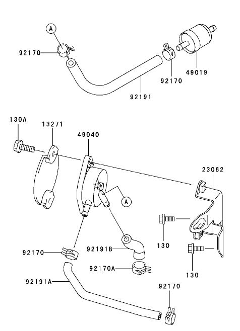 Fuel TankFuel Valve Assembly Kawasaki FH680V AS21