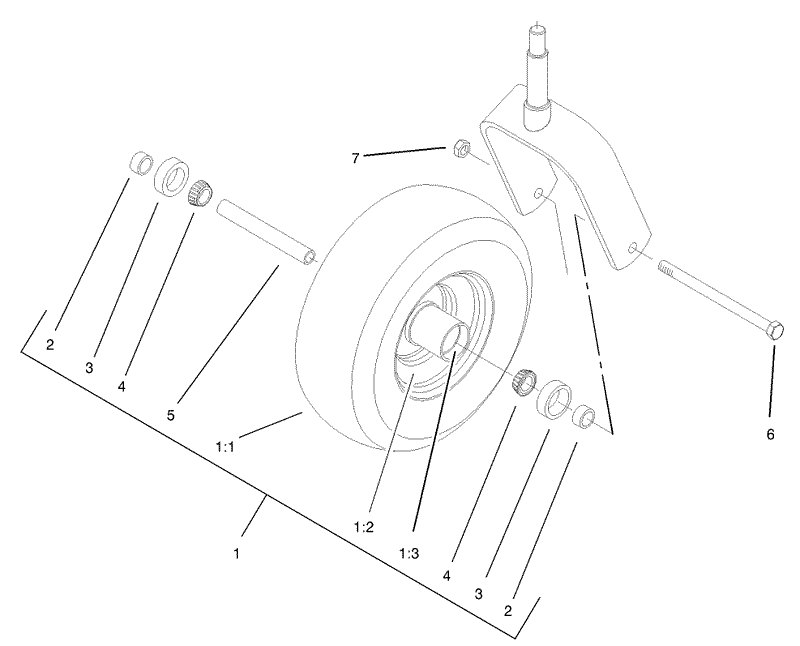 Caster Wheel Assembly No 1 634662