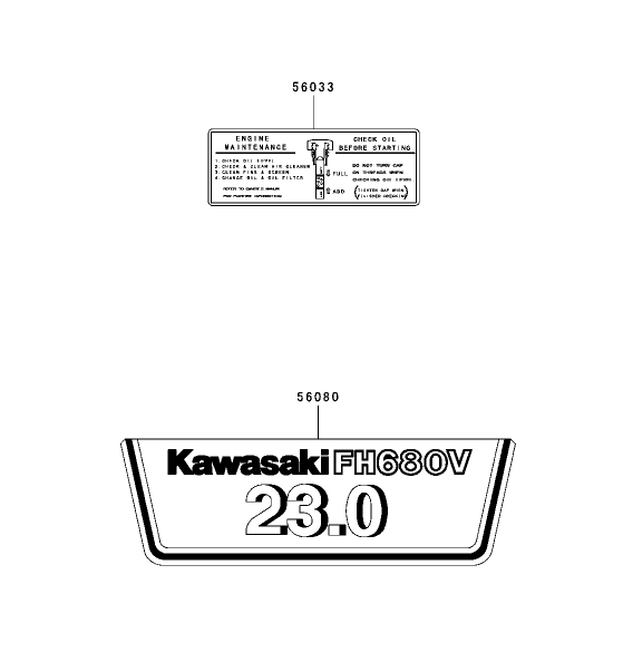 Decal Assembly Kawasaki FH680V AS21