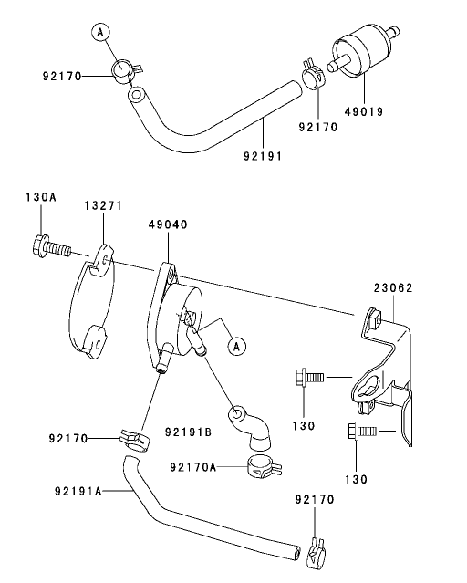 Fuel TankFuel Valve Assembly Kawasaki FH680V AS21